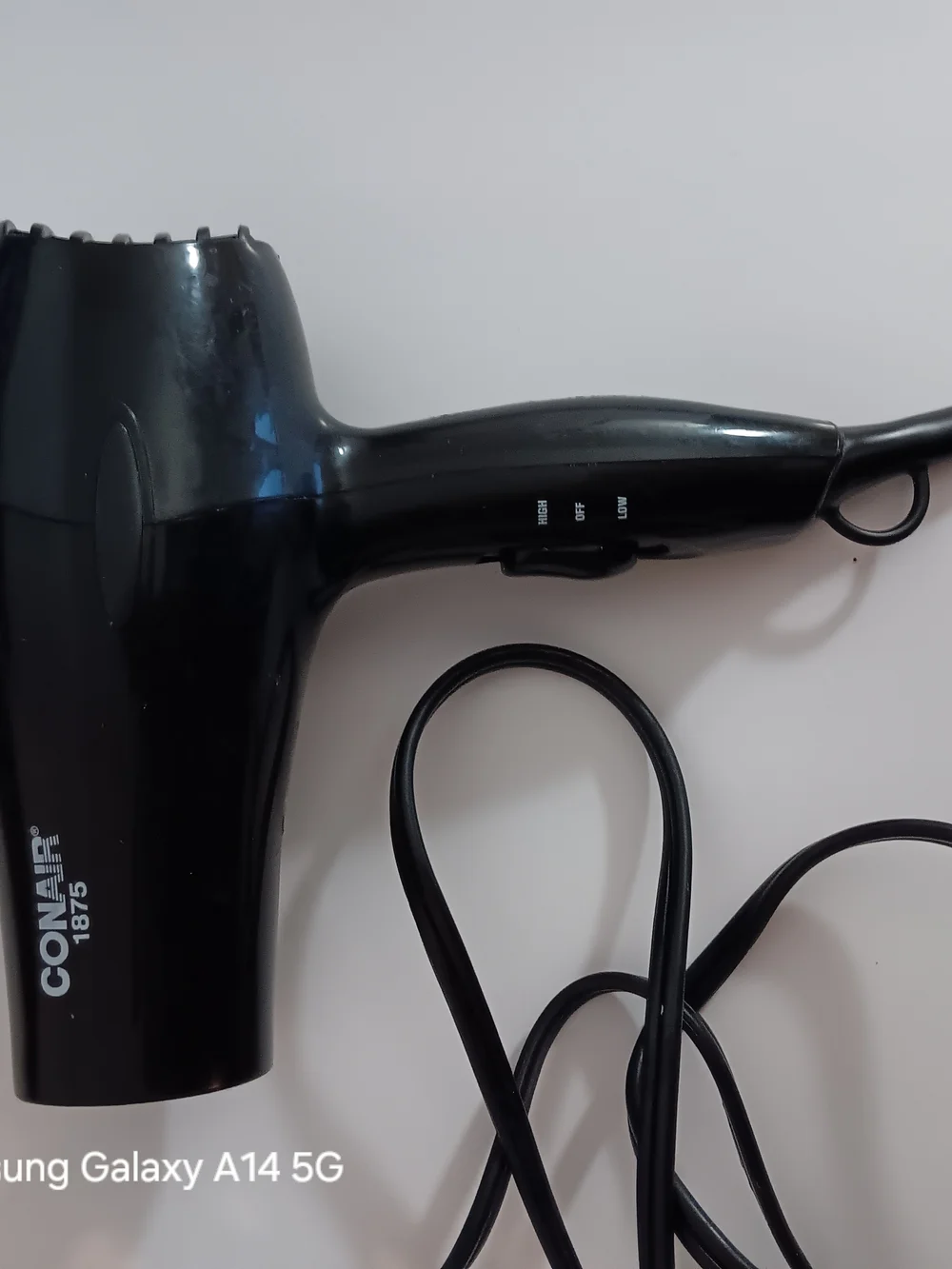 Conair 1875W Black Hair Dryer – Fast, Professional Drying